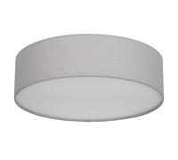 REV Plafonnier - Lampe de plafond pour cuisine, chambre à coucher et salon, ronde, 40 cm, avec abat-jour en tissu au look vintage, gris