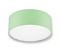 REV Plafonnier - Lampe de plafond ronde de 30 cm avec abat-jour en tissu au look vintage - idéale pour la chambre à coucher et le salon, vert menthe