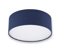REV Plafonnier Lampe de plafond ronde de 30 cm avec abat-jour en tissu au style moderne - Idéal pour les chambres, les salons et les chambres d'enfants, bleu