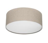 REV Plafonnier LED - Plafonnier pour chambre à coucher, salon et cuisine, rond, 30 cm, avec abat-jour en tissu au look vintage, taupe