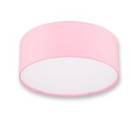 REV Plafonnier - Plafonnier rond de 30 cm avec abat-jour en tissu au look vintage - idéal pour la chambre à coucher et le salon, rose
