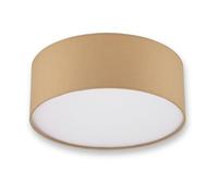 REV Plafonnier - Plafonnier rond de 30 cm avec abat-jour en tissu au look vintage - idéal pour la chambre à coucher et le salon, beige