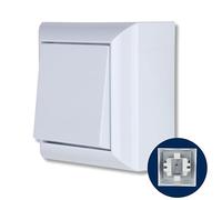 REV PlanoLuxe Interrupteur d'éclairage en saillie Blanc