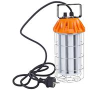 REV Power-BULB Lampe de travail LED avec 5500 lm à 50 W - Éclairage à 360 °, variateur d'intensité, 25 000 h, interrupteur à bascule, gris/orange