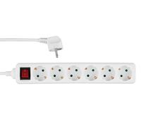 REV Prise de table 6x 1,4 m avec interrupteur blanc