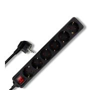 REV Prise de table 6x 1,4 m noir avec interrupteur