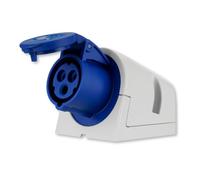 REV Prise femelle CEE - IP44, 230V, 16A, 3P, Caravane, Camping, bleue