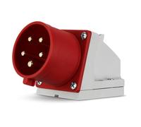 REV Prise murale CEE, 400 V, 32 A, 5 broches, 3P + N + PE, IP44, rouge