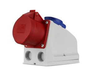 REV Prise Murale CEE REV, 400 V AC & 230 V AC, 16 A, 5 pôles, 3P + N + PE, IP44, Multicolore