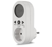 REV-Ritter Prise programmable numérique blanche avec écran LCD