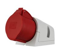 REV Prise REV CEE, Prise Haute Tension, 400 V CA, 16 A, 5 Broches, triphasée + Neutre + Terre, IP44, Rouge