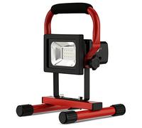 REV projecteur sans fil, lampe de travail LED avec batterie, 10 W, 700 lm, IP54, rouge