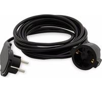 REV Rallonge à contact de protection Smart, avec fiche plate, 5 m, noir