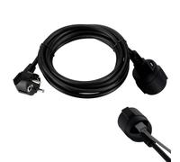 REV Rallonge de 3 m - avec USB A, Schuko, 16 A/3680 W, intérieur, Noir