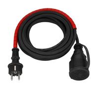 REV Rallonge de 5 m avec Protection de câble - Rallonge extérieure avec fiche de Contact de Protection - 16 A/230 V - IP44 - Noir