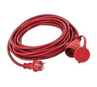 REV Rallonge électrique d'extérieur étanche IP44 3680 W 16 A 25 m Rouge