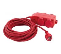 Rev - Rallonge Schuko 10m 4-sorties Rouge