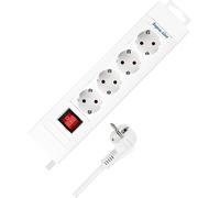 Rev Ritter 00144101 SupraLine Barre multiprise avec 4 prises et interrupteur Blanc 1,9 m