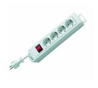 Rev Ritter 00144101 SupraLine Barre multiprise avec 4 prises et interrupteur Blanc 1,9 m