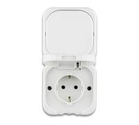 REV Ritter 0510238777 AquaTop AP Interrupteur et prise Blanc