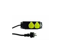 Rev ritter 0512467555 multiprise 2 x entrées avec sécurité enfants ip44 noir jaune 1,4 m