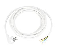 Rev Ritter 0577335555 H05VV-F Câble d'alimentation avec prise de terre Blanc 1,5 mm² 5 m