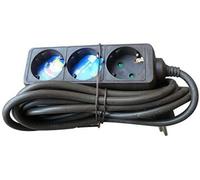 REV - Rallonge - CA 250 V - 3500 Watt - Ports de sortie : 3 - noir