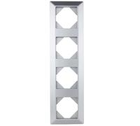 REV Ritter REV Quadro 0236840704 Cadre pour 4 Prises Argenté