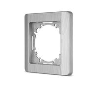 REV Série d'interrupteurs Nova - Cadre simple pour prises, interrupteurs et autres inserts, couleur aluminium