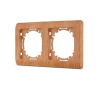 REV Série d'interrupteurs Nova - Double cadre horizontal pour prises, interrupteurs et autres inserts, couleur chêne