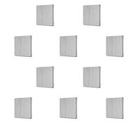 REV Série d'interrupteurs Nova - Lot de 10 caches pour interrupteur, interrupteur, interrupteur Wi-Fi ou interrupteur A/W, couleur aluminium