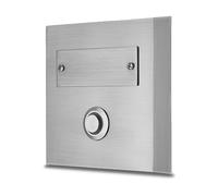 REV Sonnette de Porte, Plaque de Sonnette, Bouton Lumineux, Max. 12 V~, 1,5 A, argenté