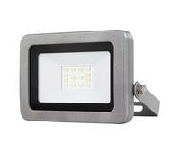 REV Spot LED extérieur FLARE - IP65, ampoule LED 10 W, 900 lm, 6500 K, applique murale - idéal pour les entrées de cour, les garages et les entrées de maison, argent