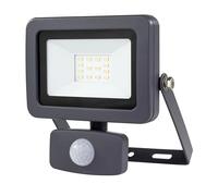 REV Spot LED extérieur FLARE - Luminaire extérieur avec détecteur de mouvement, 10 W, 900 lumens, 6500 kelvins, applique murale IP44 - idéal pour la cour, l'abri de voiture et le garage, anthracite