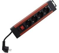 REV Supraline Multiprise 4x interrupteur rouge/noir
