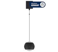 REV Suspension sans fil, 120 lm, intensité variable, 3 niveaux, hauteur réglable par traction (20-155 cm), suspension pour salon, idéale comme lampe de chevet sans électricité, noire