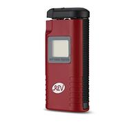 REV Testeur de batterie 1,2 V-9 V, compact, rouge, pour piles bouton AAA, AA, C, D, PP3, écran LCD, voltmètre, plage de 0,2 à 10,5 V, résolution 0,1 V