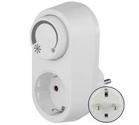 REV Variateur, adaptateur de gradateur LED avec prise unidirectionnelle, contrôle de la luminosité, blanc