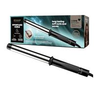 REVAMP Effortless Curls Fer à Boucler Extra-Long 32 mm - 25% Plus Long avec Smart Heat, Infusé à l’Huile d’Argan - Pour Cheveux Longs, Ondulations Brillantes Professionnelles