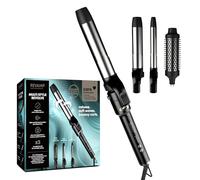 REVAMP Multi Style Revolve Boucleur Fer à Boucler Rotatif 3-en-1 - Boucleur Automatique avec Brosse 38 mm, Tiges 32 mm & 19 mm - Styler Cheveux pour Volume, Ondulations Légères & Boucles Rebonds