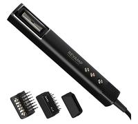 REVAMP HydroShine Air Styler 3-en-1- Technologie Hydro Ionique pour une Hydratation en Profondeur et une Brillance Intense- Avec Brosse Sèche-Cheveux et Brosse Rotative, Compact et Ultra Léger