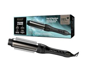 Revamp PROGLOSS Perfect Finish Brosse Chauffante Volume, Boucles et Ondulations 38mm | Brosse à Cheveux Chauffante pour brushing Infusée de Kératine, d’Huile de Coco et d’Argan | Noir