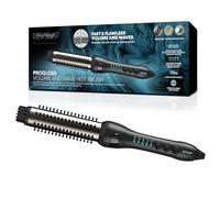 REVAMP Volume and Wave Ceramic Hot Brush Styler - Brosse à Cheveux Céramique 32 mm, Ionique, Huiles Progloss, Volume Durable - Chauffage Rapide, Poils Rétractables Froids, Coiffage Sans Nœuds
