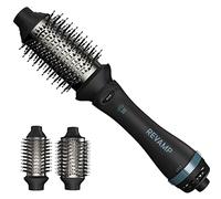 REVAMP Volume & Style Brosse Chauffante 4 en 1 - Sèche-Cheveux avec 2 Têtes Interchangeables pour Séchage, Volume et Brillance - Brosse Démêlante et de Coiffage