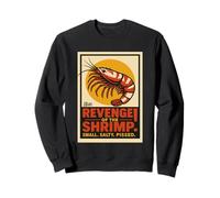 Revanche de la Crevette Humour Salé Colérique Vintage Sweatshirt