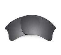 Revant Verres de Rechange Compatibles avec Oakley Flak Jacket XLJ, Polarisés, Elite Chrome Noir MirrorShield