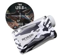 REVASRI Télémètre de Golf/Chasse 1500Y 6X, Golf-M, Vibration de Verrouillage du Drapeau, Mesure de la Hauteur, de l'Angle, de la Vitesse, Distance la Plus Proche/Éloignée MYF