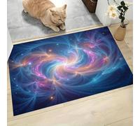 Rêve Ciel Tapis Salon 60x90cm, Ciel Étoilé en Spirale Tapis Lavable en Machine, Doux Poil Ras Antidérapant Rug pour Salle à Manger, Chambre d'enfant, Cuisine, Chambre Adulte, Bleu Violet