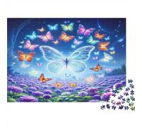 Rêve de Papillon Puzzles 1000 Pièces Papier recyclé pour Adultes Puzzle pour Adultes Jeu éducatif pour décompression Excellente idée Cadeau pour Enfants à partir de 12 Ans 52x38cm/1000pcs