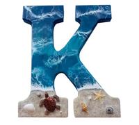 Rêve de plage : lettres de plage en résine grandes lettres en bois île de décoration et caractère unique pour votre maison stylos argentés (taille unique)